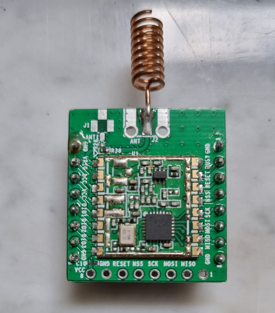 Front view of the Pine64 LoRa module